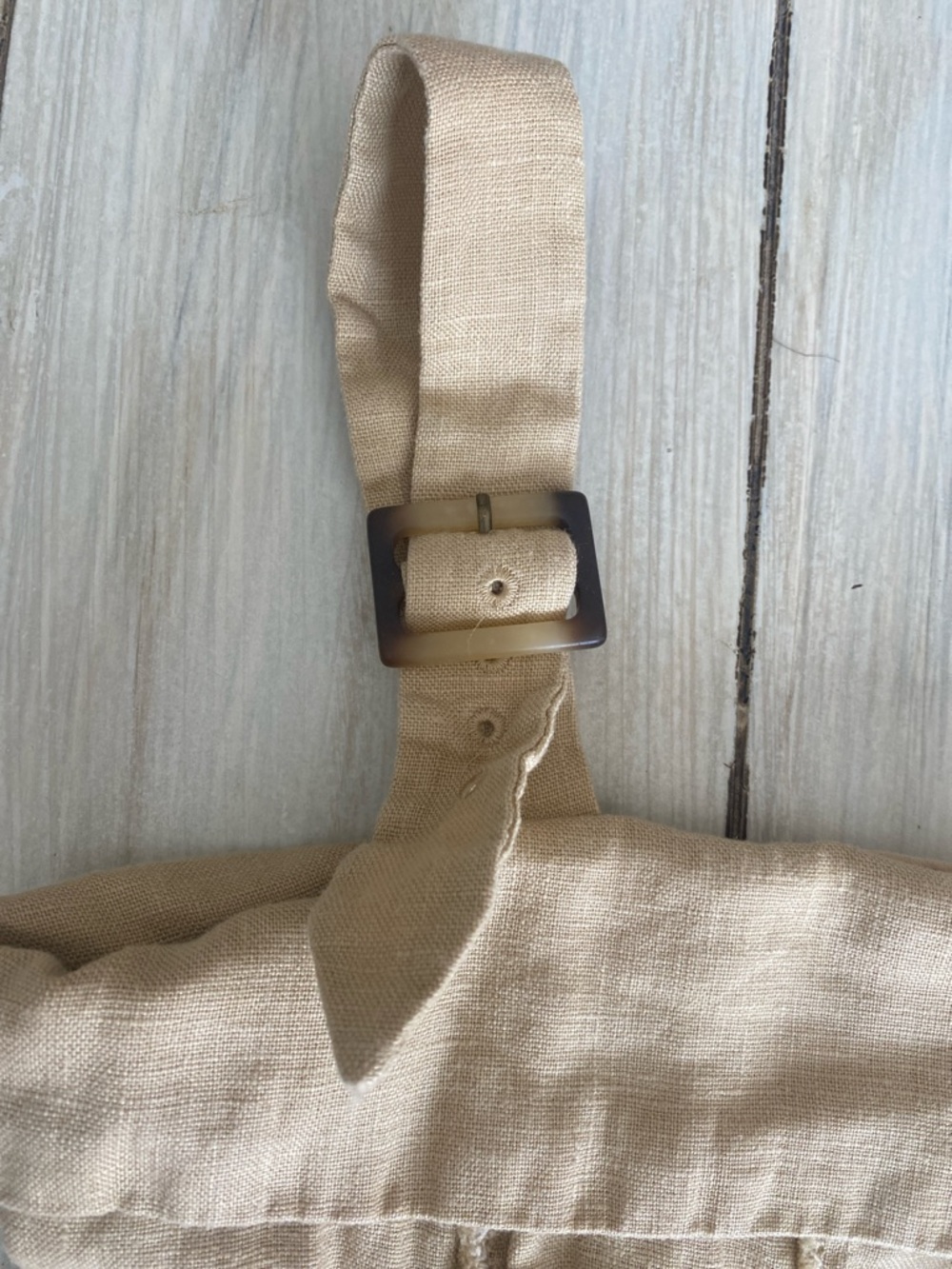 Mango MNG Tan 100% Linen Dress Size M - Picture 2 of 5